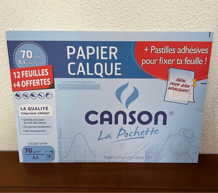 Papier calque + adhésif