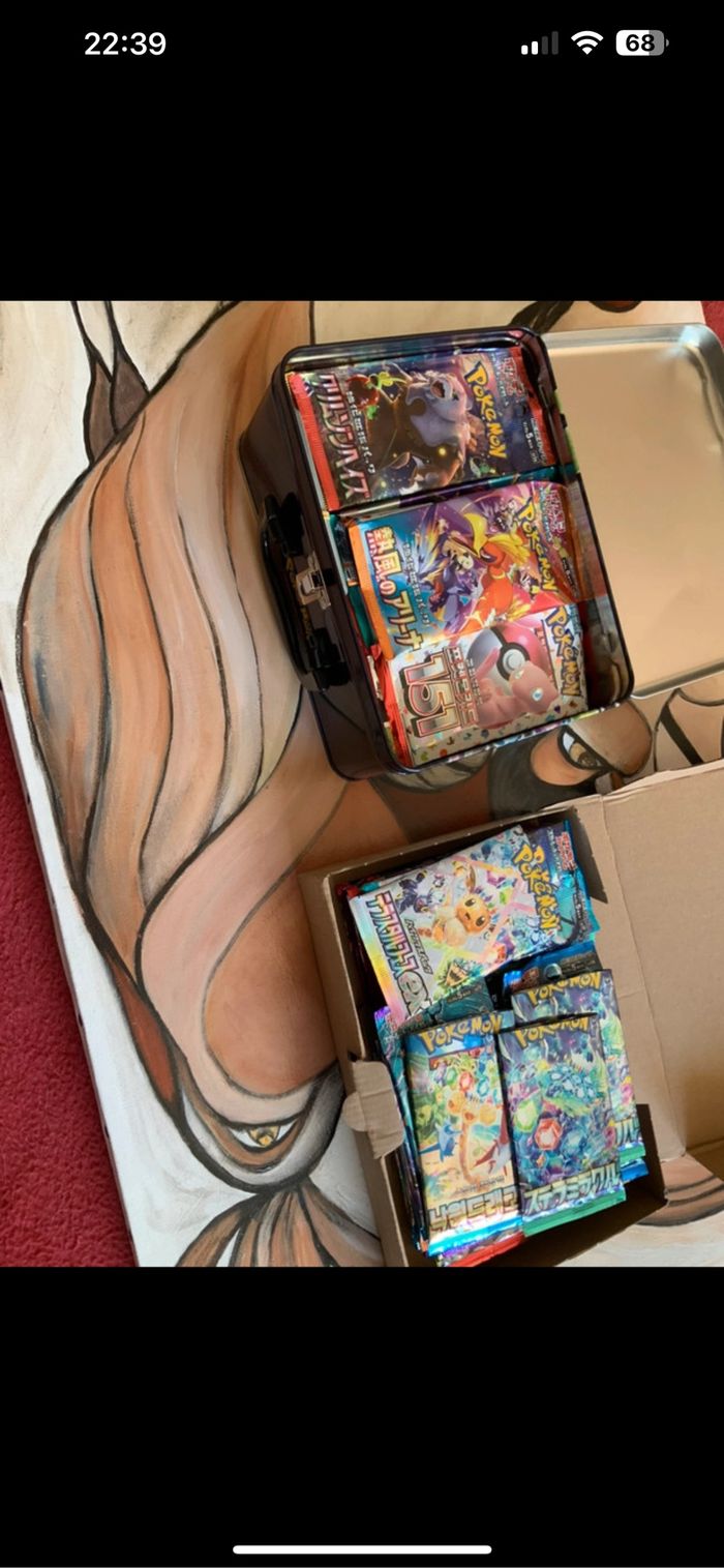 Lot de booster Pokémon japonais déjà ouvert