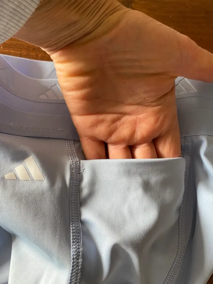 Legging de sport TF Glam Adidas Bleu ciel - photo numéro 6