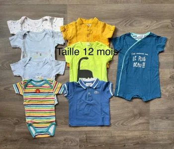 Lot printemps été taille 12 mois (8 articles) Gemo Tape à l’œil Lacoste