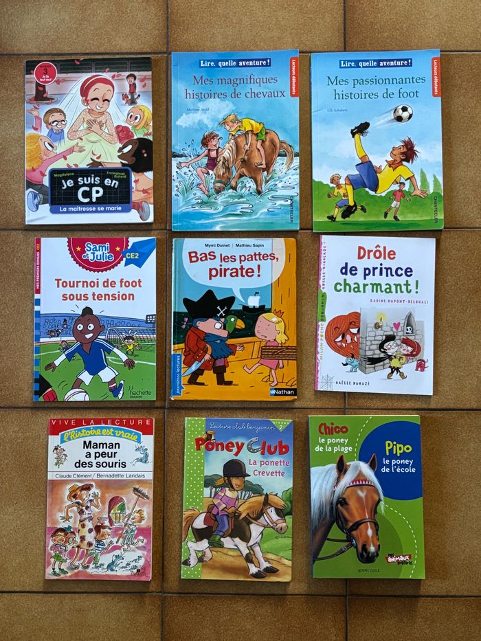 lot de 9 livres pour enfant sortant de CP ou lecteur débutant