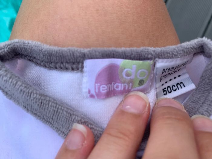 Brassière unisexe fille garçon naissance blanche cache coeur parfait état - photo numéro 3