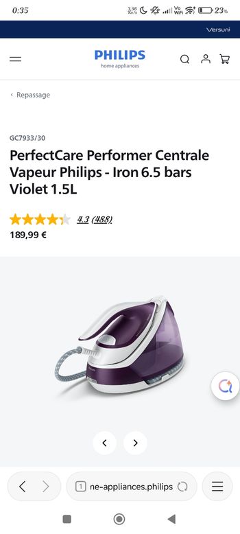 Centrale vapeur Tefal 