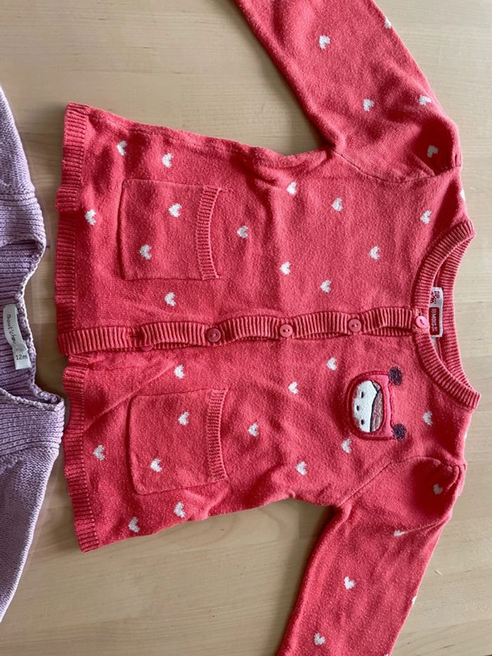 Lot de 2 gilets fille 12 et 18 mois - photo numéro 2