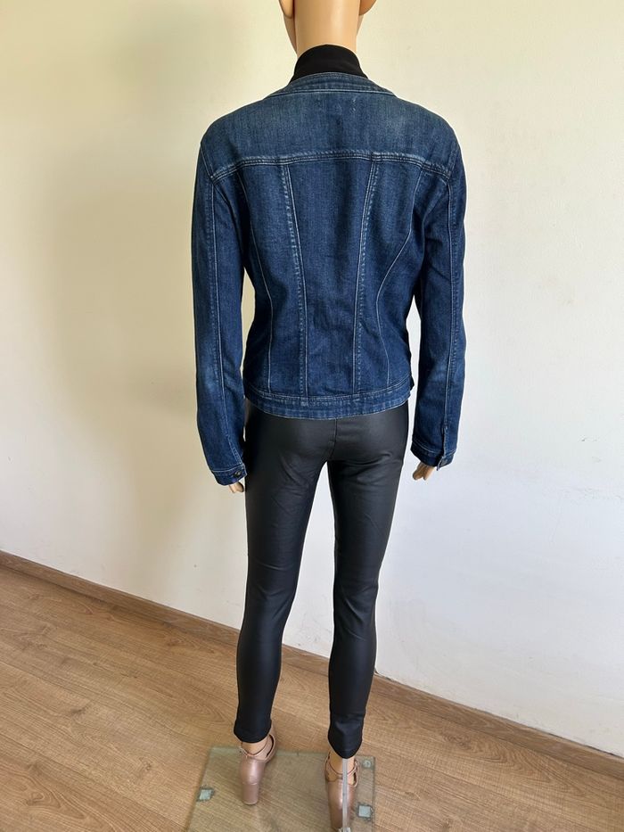 Veste en jean bleue marine Jacqueline Riu taille 38 excellent état - photo numéro 6