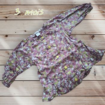 🌸 Tunique fleurie bébé – 3 mois 🌸