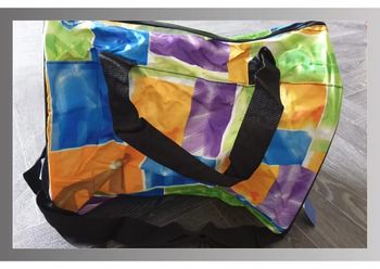 Sac voyage/sport Mistal bleu/vert/orange/violet 41x26cm