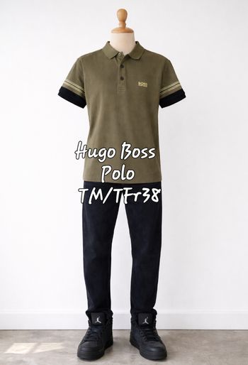 Hugo Boss Polo TM/TFr38- Kaki _Vert Militaire- Coupe Slim Fit en TBE