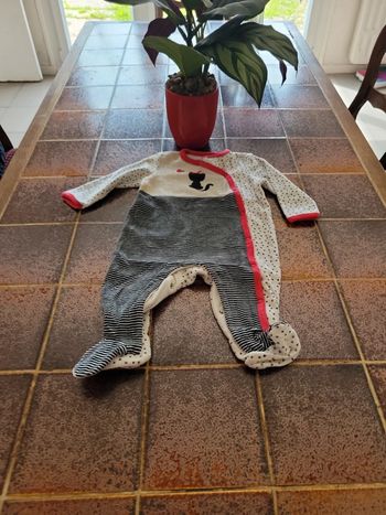 Pyjama grenouillère motif chat