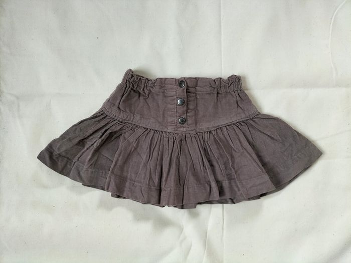 Jupe velours marron 2 ans