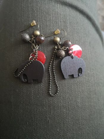 Boucles d'oreilles éléphant