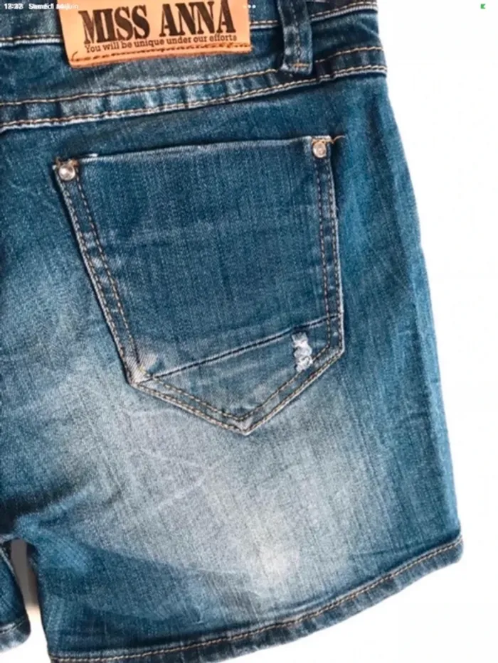 Short en jean troué Miss Anna taille 34/36 - photo numéro 9