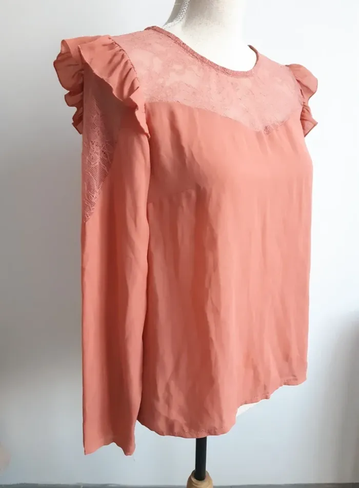 Blouse rose dentelle Gémo T36 - photo numéro 4