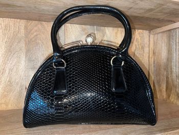 Sac à main demie lune - noir -