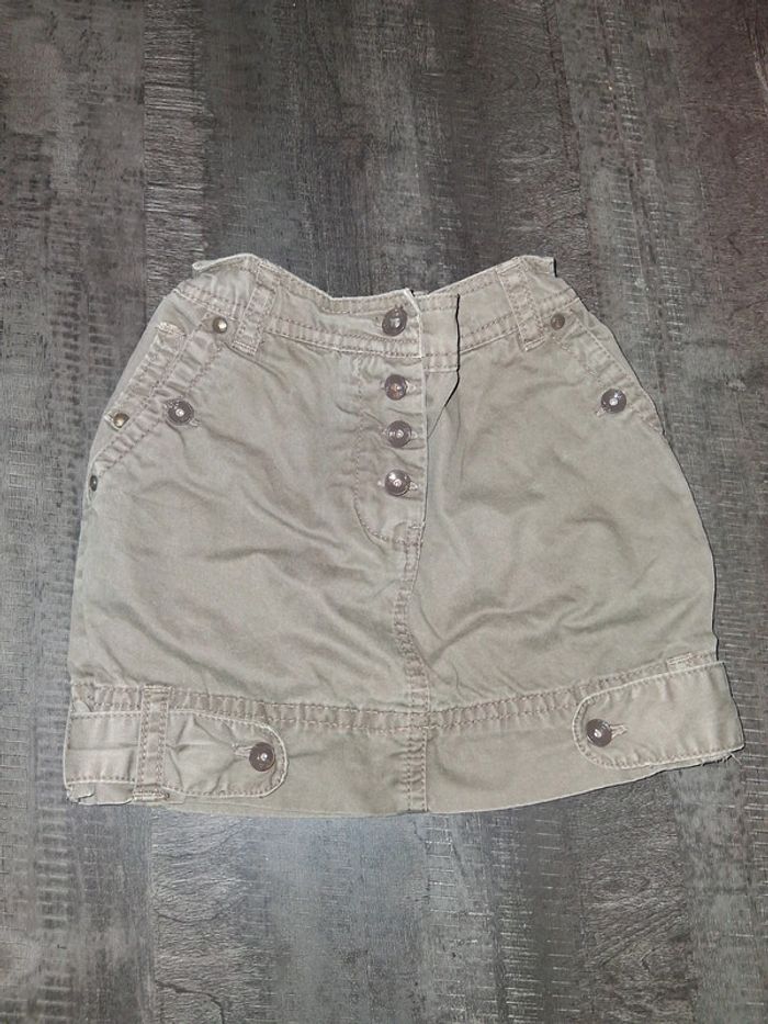 Jupe kaki avec boutons Okaidi