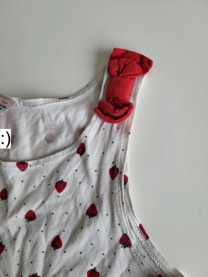 Chemise de nuit débardeur fraises 10 ans - photo numéro 4