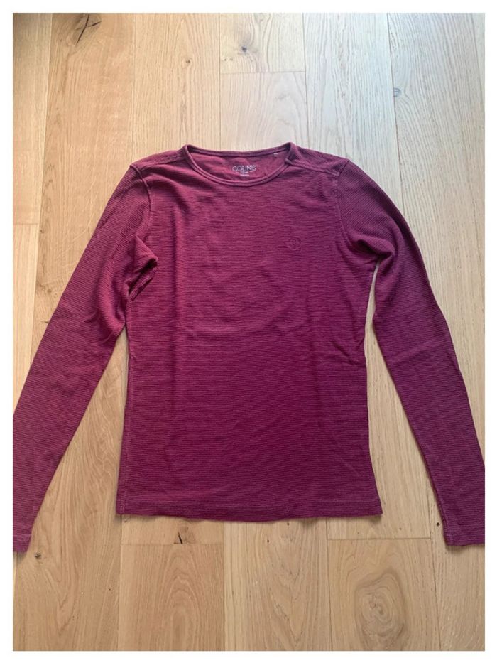 Tshirt langue manche bordeaux XS