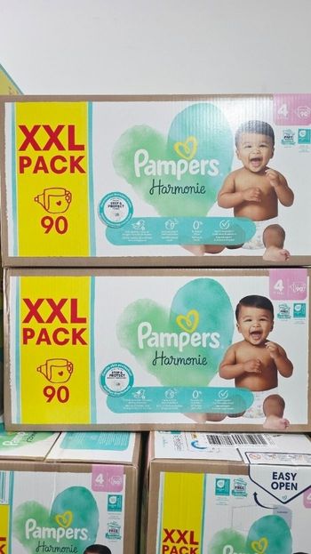 2× Couches Pampers Harmonie Taille 4  PACK XXL  ×180