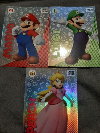 Lot 3 cartes Panini édition limitée super Mario playtime
