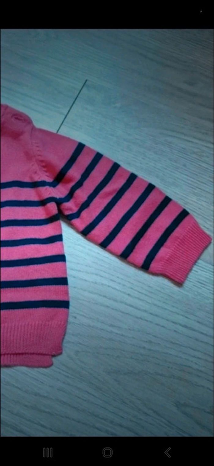 Pull fin à rayures manches longues Tissaia 3mois 👻 - photo numéro 2