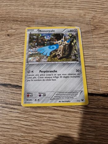 Carte pokémon monorpale holo 7/12 année 2013