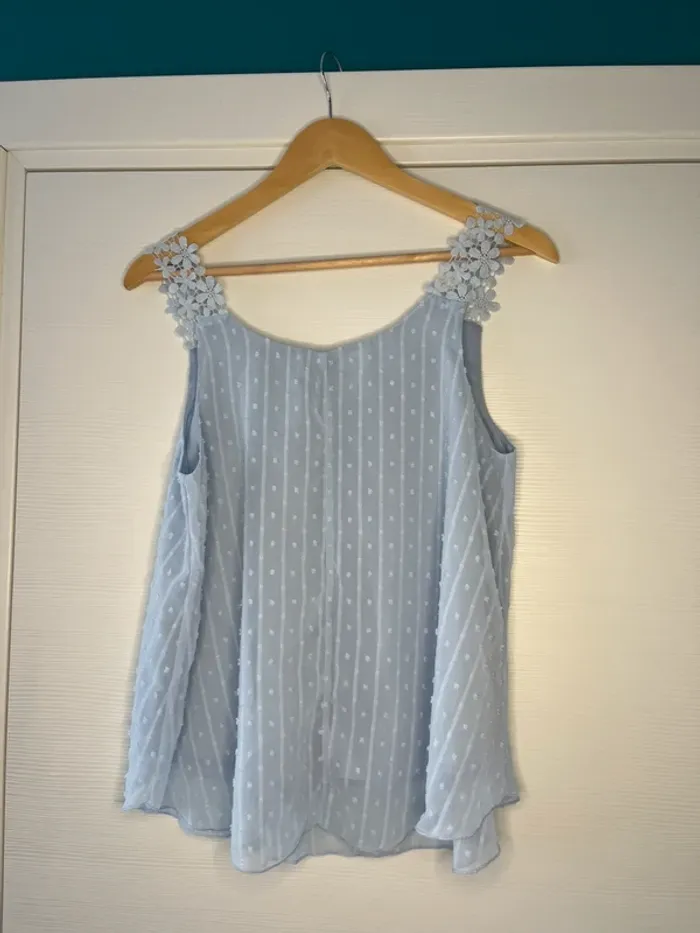 🔹 Débardeur fluide bleu clair – Shein 🔹 - photo numéro 2