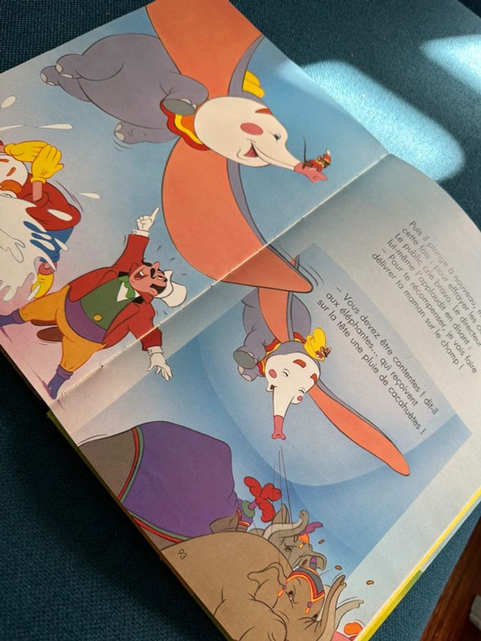1989 Grand livre ancien Disney Dumbo l’éléphant souris cirque Hachette Édition album vintage - photo numéro 3