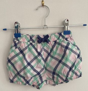 short à carreaux forme bloomer taille 12 mois