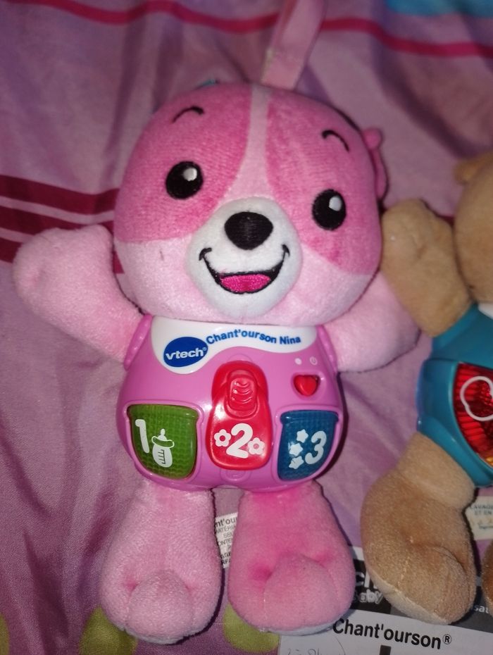 Chant ourson bleu et rose nina vtech - photo numéro 4