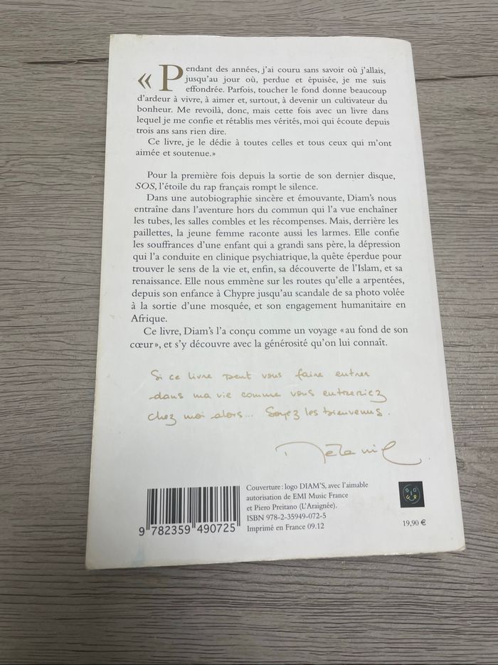 Livre Diam’s autobiographie - photo numéro 2