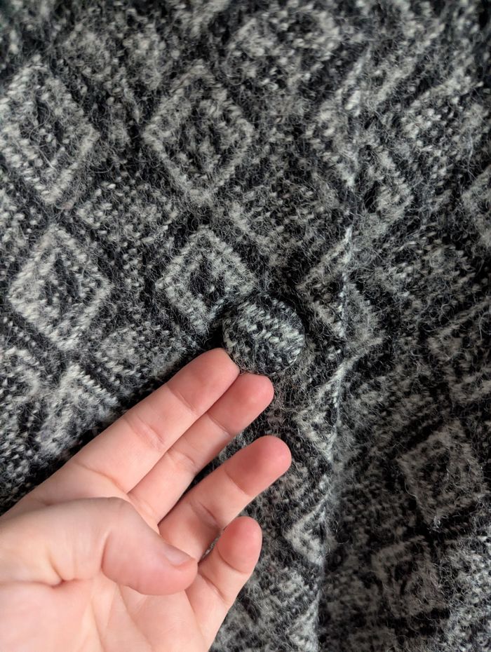 Manteau molly bracken en laine gris et noir à motif taille 36 - photo numéro 4