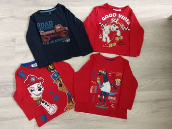 Lot de 4 t shirts manches longues 