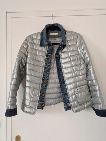 Veste bi matière originale doudoune/jean