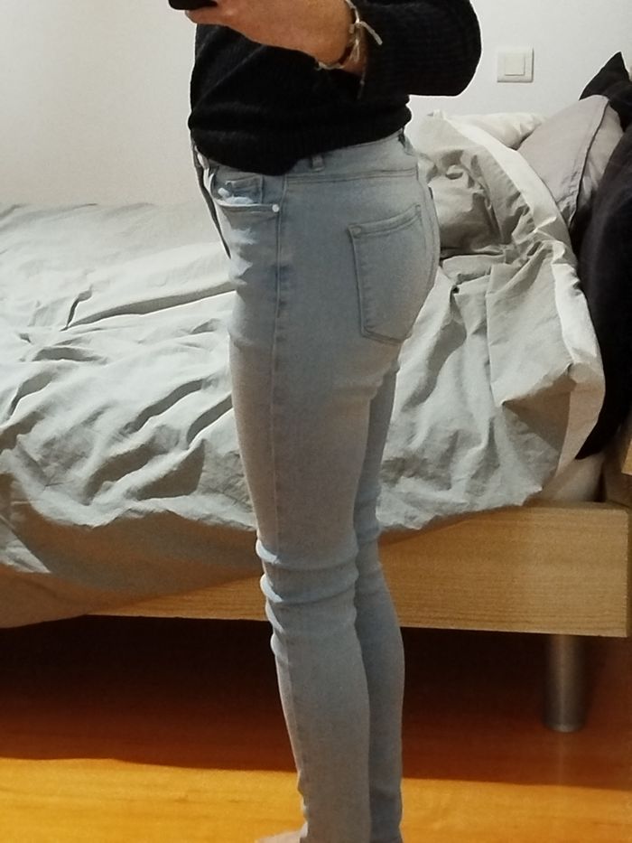 Jean skinny bleu clair taille 36 bizzbee - photo numéro 6