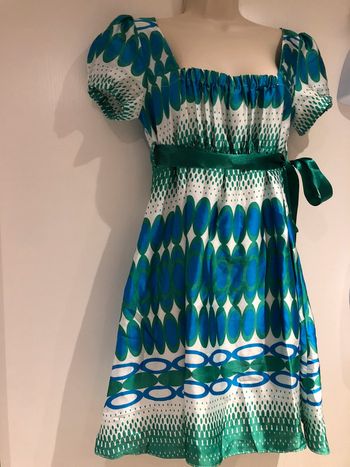Robe Zara verte et bleue