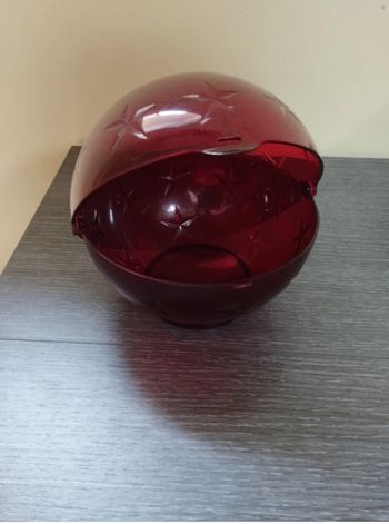 Tupperware boule Noël a sucre bonbon bordeaux 