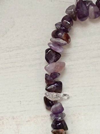 Collier pendentif pierre naturelle améthyste