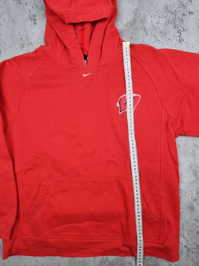 Pull à capuche Nike – Rouge – Taille L Femmes (mesures en photos) - photo numéro 10