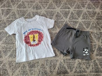 Short et T-shirt 9-12 mois