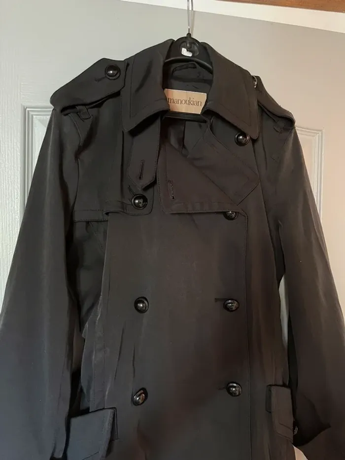 Trench noir manoukian - photo numéro 2