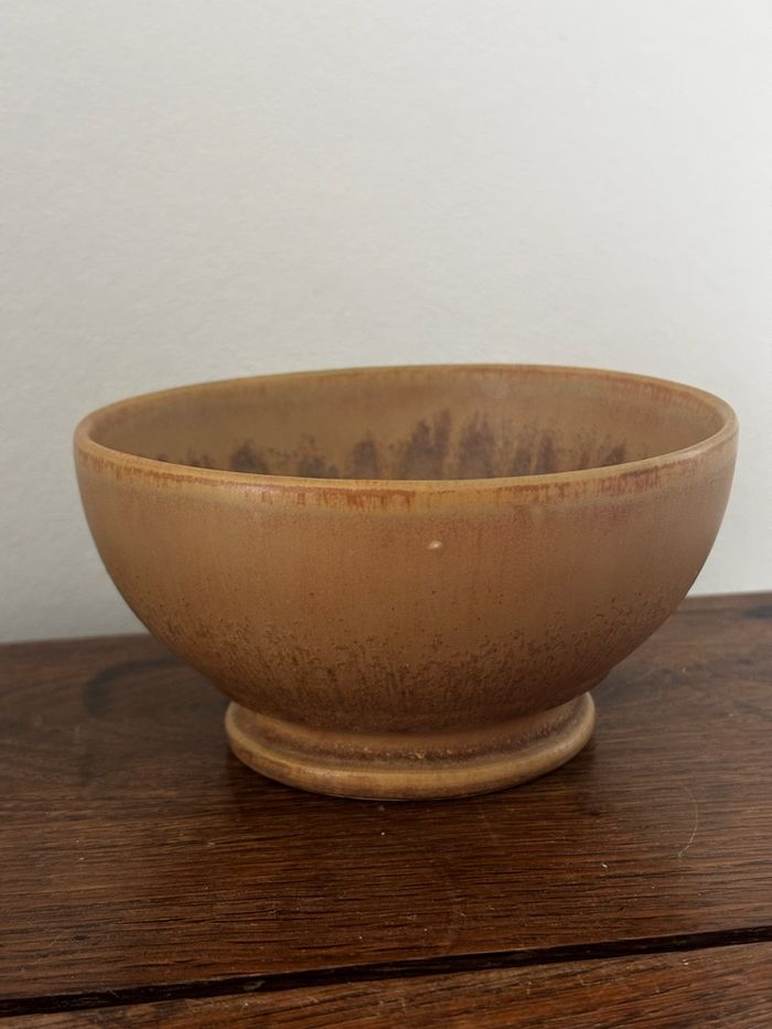 Vintage bol sur pied en grès - photo numéro 4