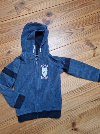 Gilet zippé à capuche gris