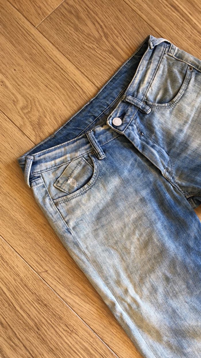 Jeans effet délavé le temps des cerises taille 27 / jeans bleu clair - photo numéro 5