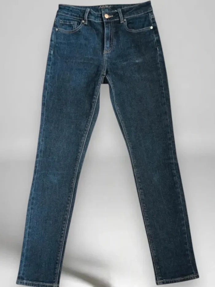 jean marque francaise Nagev ,coupe slim fit ,taille haute ,texture stretch ,coton organique - photo numéro 8