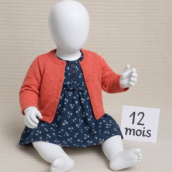Ensemble (robe et gilet) - 12 mois (74 cm) - Pat&Ripaton