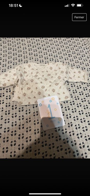 Cardigan molletonné 1 mois