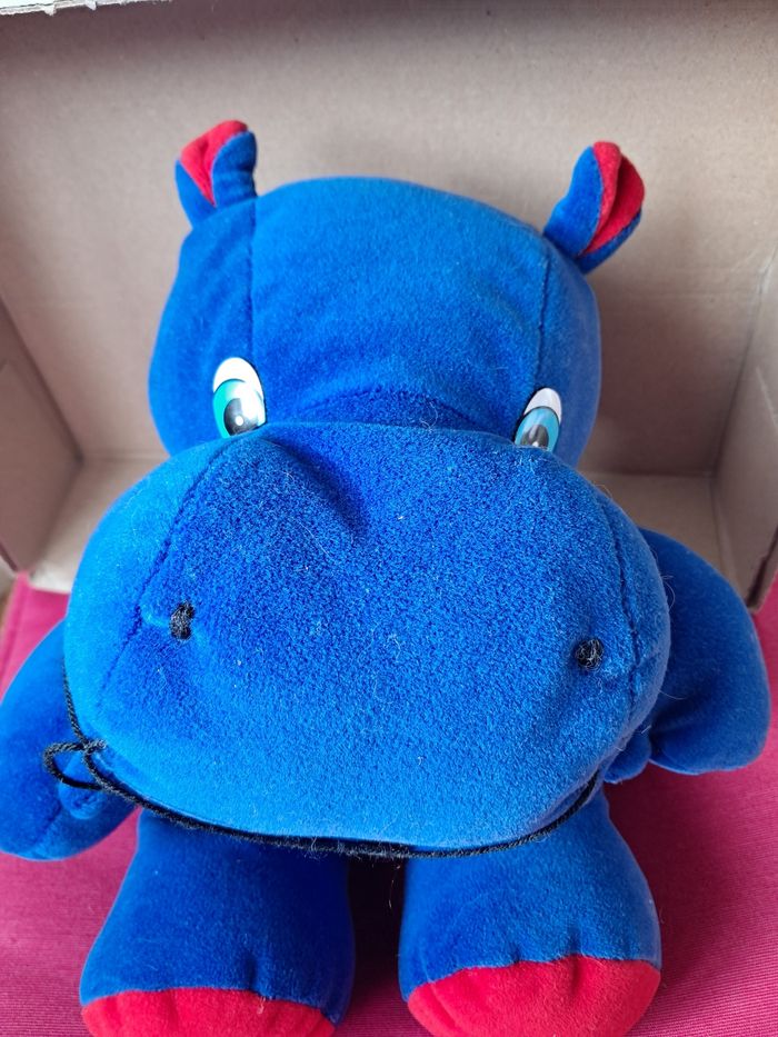 Peluche hippopotame bleu - photo numéro 2