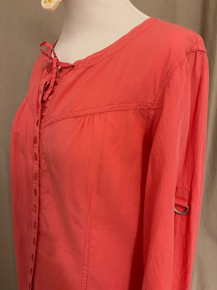 Chemise longue / Tunique rose / robe - Cop copine - T. 40 - photo numéro 2