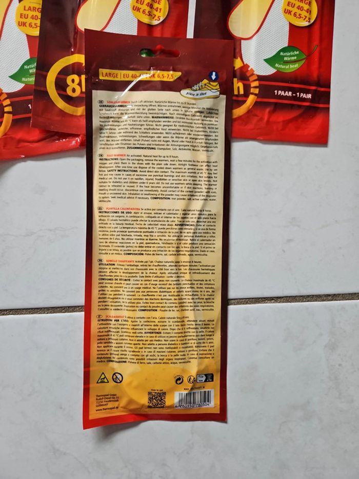 5 paires de Semelles chauffante 40/41 thermopad Neuf u44 - photo numéro 4