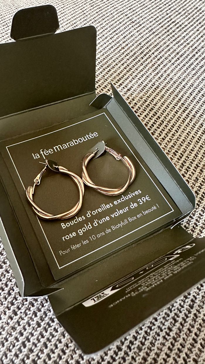🤎 Boucles d’oreilles rose gold la fée maraboutee neuf 🤎 - photo numéro 2